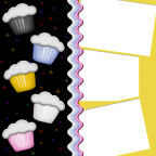 new years celebrations scrapbook papers with cupcakes 12x