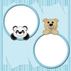 panda bear and brown bear photos layered look