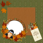 Autumn crows, pumpkins and scarecrows Scrapebook Paper Downloadables