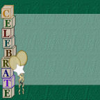 Birthday or Anniversary party scrapbooking downloadable templates.