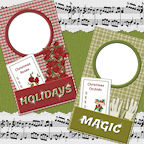 Christmas Holiday Themed Digital Scrapbooking Paper Downloads.