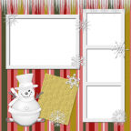 12x12 snowman icicles white bows frost the snowman