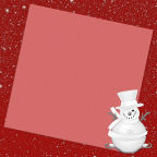12 x 12 frosted snow falling snowmen