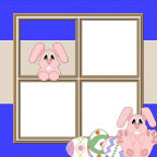 Easter Bunny Holiday Computer Digital Scrapbooking Paper Templates