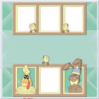 Fast Build Easter Holiday digi-scrap paper downloadable template papers.