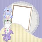 Easter Bunny and Easter Egg themed 12x12 or 8x8 holiday paper downloads.