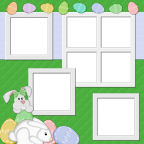 Quick build Easter Egg Holiday Hunt digital scrapbooking papers for simple download.