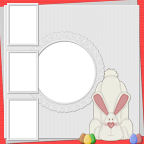 Chocolate Easter Bunny Holiday scrapbook paper downloads.
