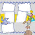 Holiday Easter Bunny digital scrapbook membership site downloads.