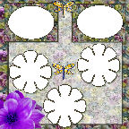 digital computer scrapbooking floral nature and dragonfly papers for printing