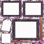 printable computer scrapping wedding floral scrapbook page with layered look for albums or wedding books