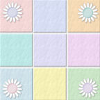 12x12 pastel tiles with summer flowers