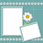 12x12 floraled designed-girl scrapping