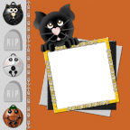 Pumpkin Jack-O-Lantern Scrapebook Paper Downloadables