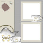 12x12 tea party digital teaparty scrapbook paper backgrounds to prnt