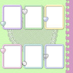 Pastel Hearts Matte Finish Misc. Scrapbooking Papers