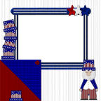 12x12 4th of July patriotic themed scrapbooking paper downloadable templates.