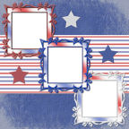 Children's patriotic themed 4th of July Holiday America First scrapbooking paper downloadables.