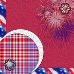 4th of julyprintable  picnic celebration scrapbook papers square