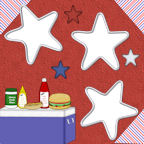 barbeque BBQ american picnics fathers day patriotic scrapbook papers 