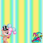 clown and teddy bear birthday scrapbook papers for digital scrapping
