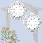 12x12 and 8x8 Floral Buterfulies Spring Scrap Template Downloads