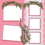 12x lace and flowers digital scrapbook templates wedding or spring themed