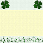 shamrock borders with swirls for march 17 pats day or saints