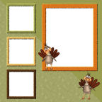 12x12 turkey day printable thanksgiving scrapbook paper templates