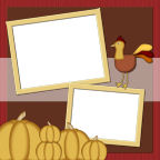 printable 12x12 large format thanksgiving scrapbook papers