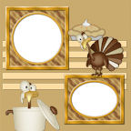 Turkeys and Pumpkins Crows and pilgrim thanksgiving holiday scrapbooking downloadable papers.