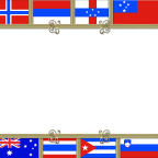 general travel flags scrapbook papers in red white blue