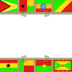 printable red green white and yellow general flag travel scrapebook paper templates