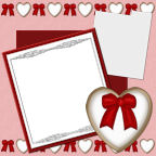 Little toy trains valentines day holiday scrapbook papers.
