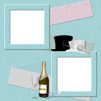 12x square custom wedding party scrapbook layouts
